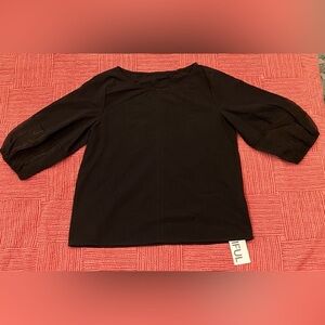 NWT Chic Black Women's medium 3/4 length sleeve Blouse